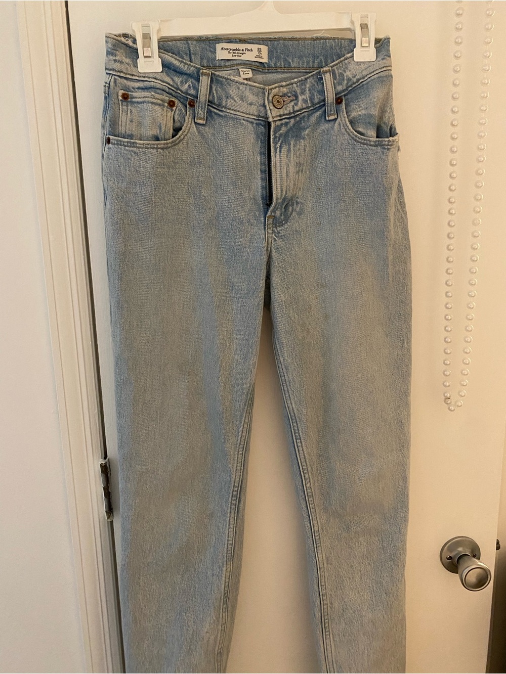 Abercrombie & Fitch Light Wash Low-Rise Jeans